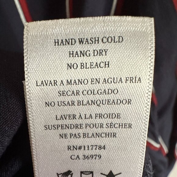 NWT Rails Demi Blouse Navy Oxblood Stripe - Picture 6 of 7